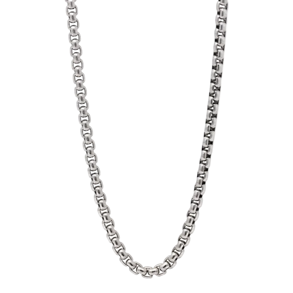 Men's best seller 14k gold 3.5mm large round box chain necklace - Bold luxury artisan chains by Versani SOHO NY