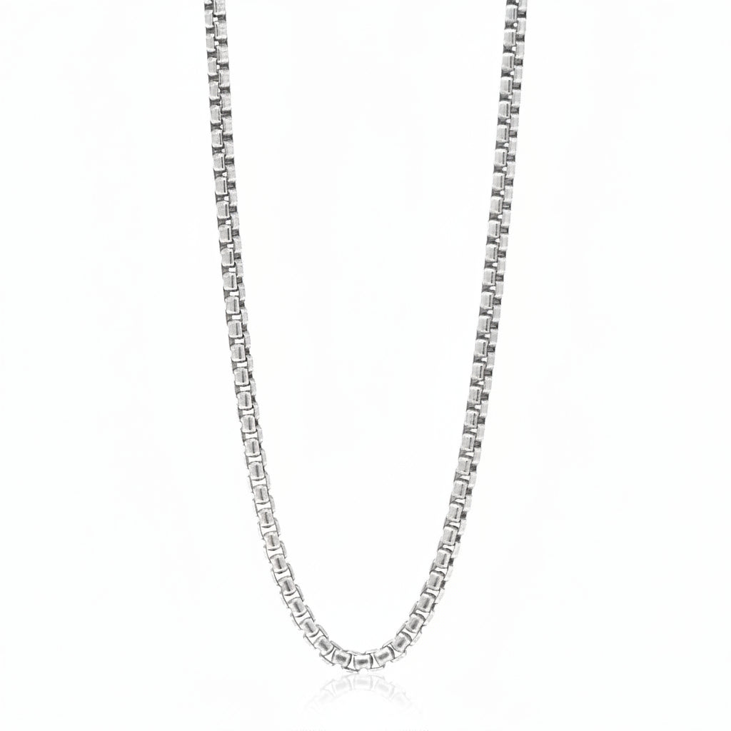 Men's best seller 14k gold 2.5mm medium round box chain necklace - Top rated artisan chains by Versani SOHO NY