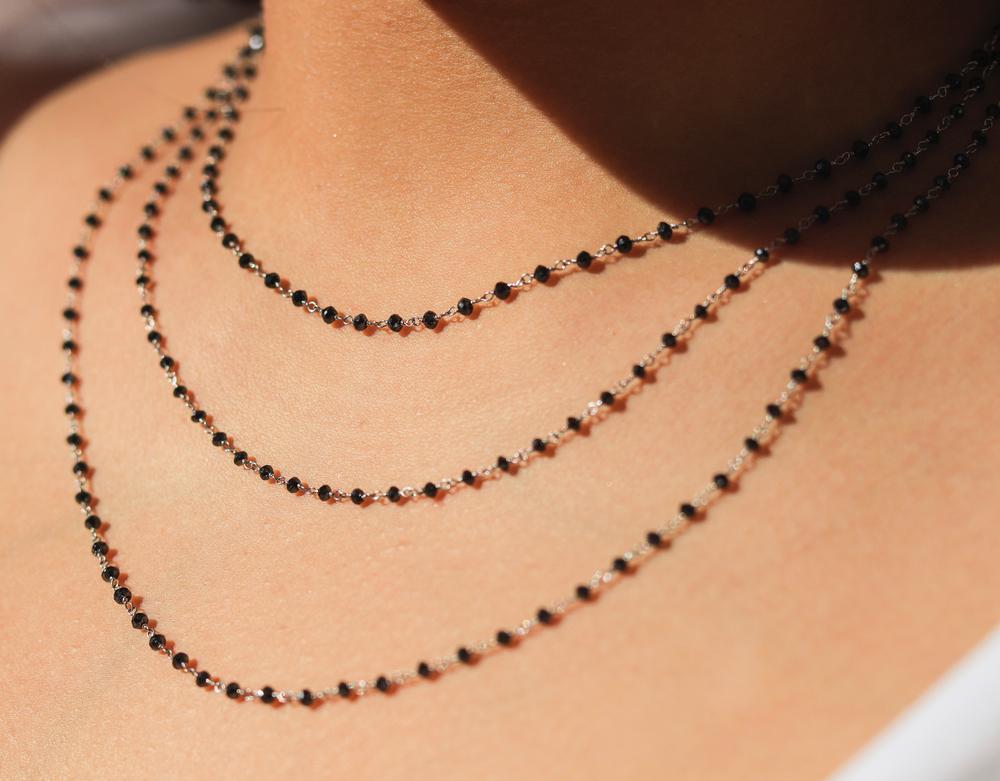 Black Diamond Chain Necklace