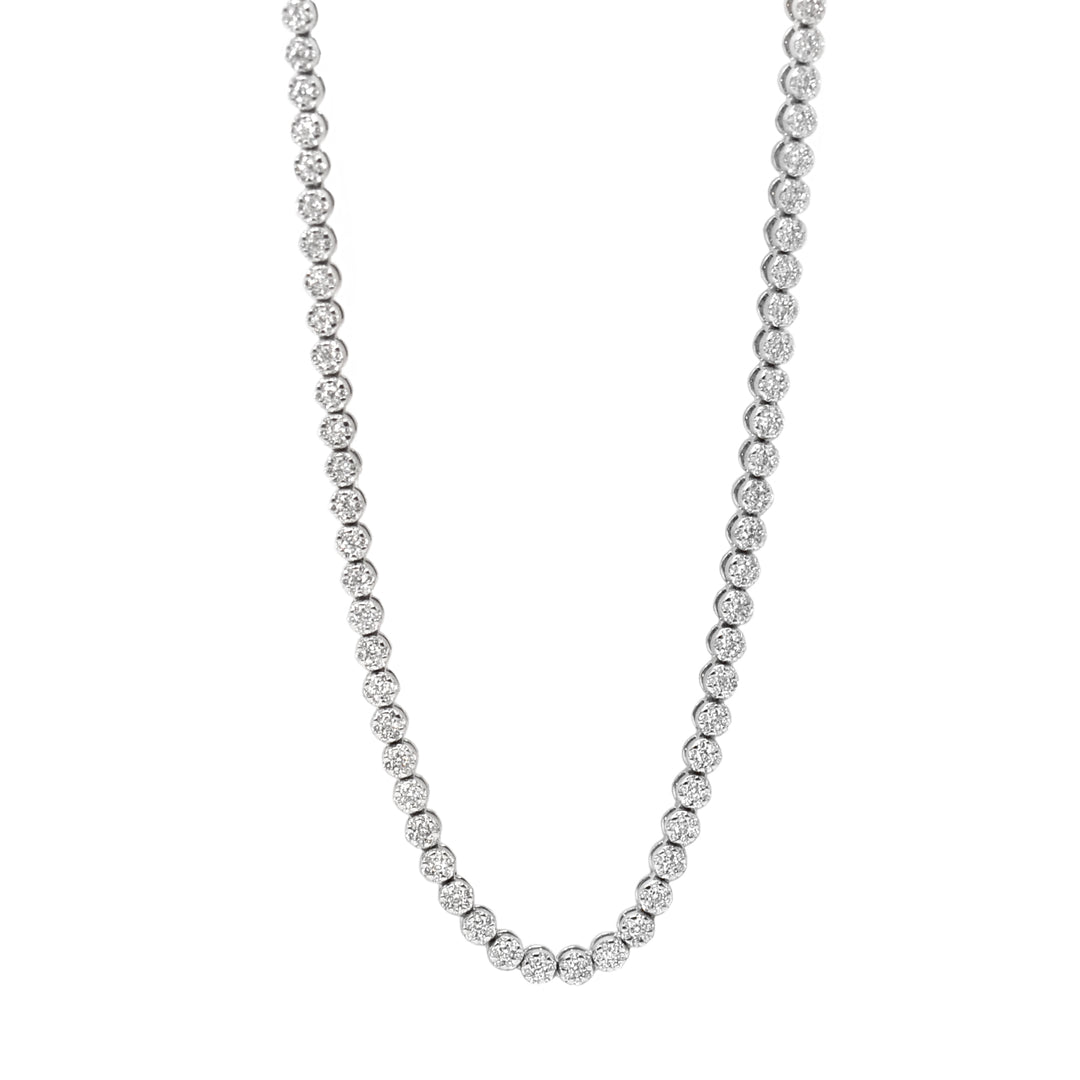 White Diamond Pave Necklace