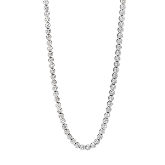 White Diamond Pave Necklace