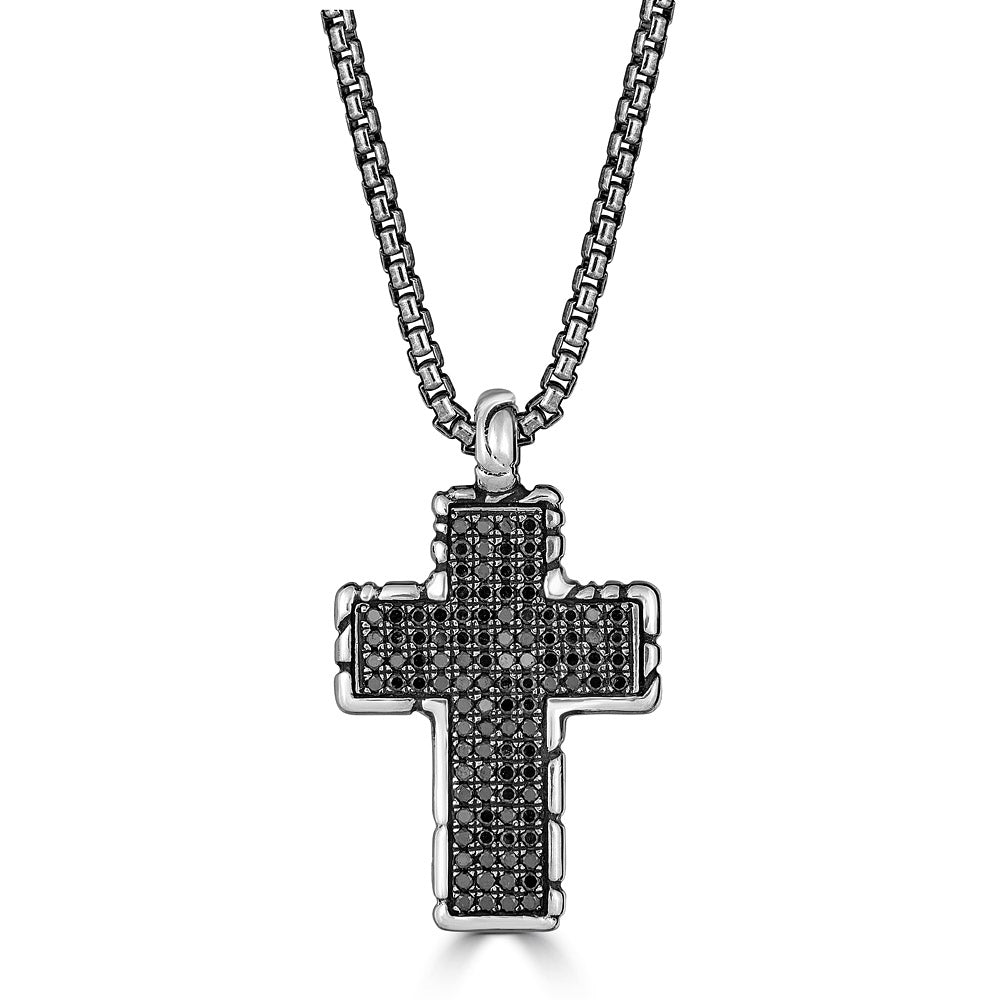 Black Diamond KeyDesign Edge Cross Pendant Necklace