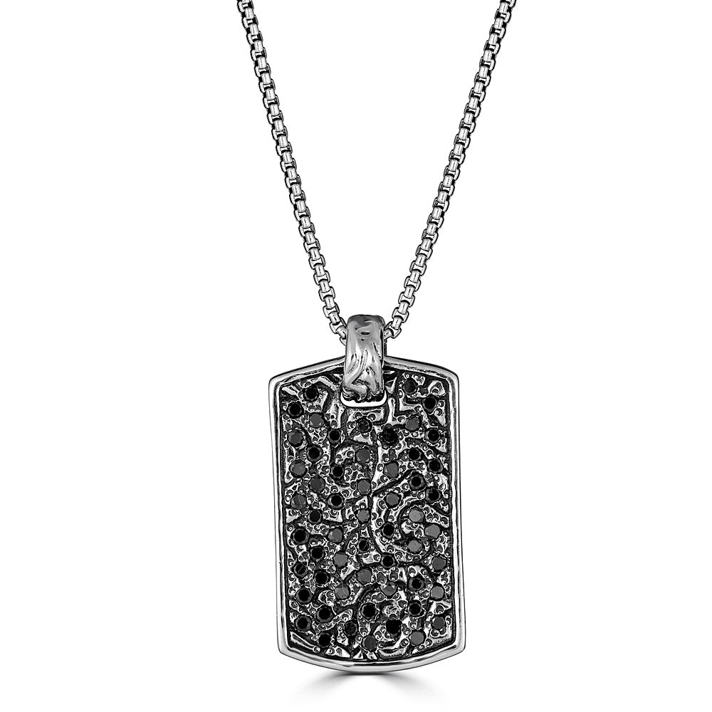 Black Diamond KeyDesign Tag Pendant Necklace