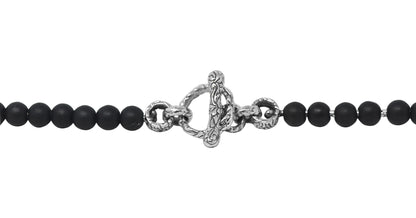 Black Diamond Dagger Beaded Necklace