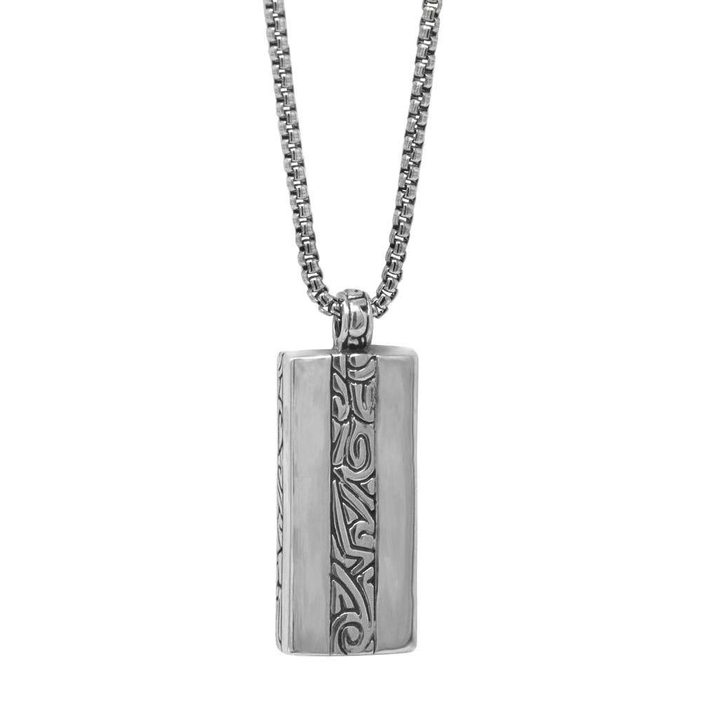 KeyDesign Rectangle Tag Pendant Necklace