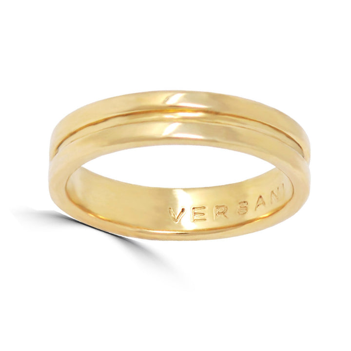 Ridged Band Ring In Gold