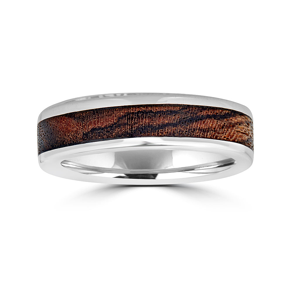 Thin Round Wood Inlay Ring