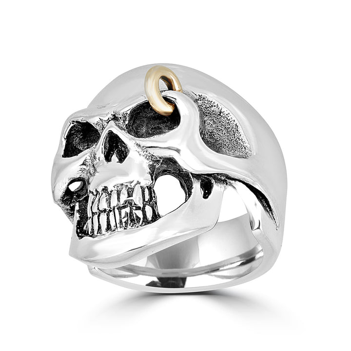 Pierced Skull Ring