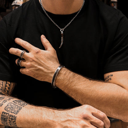 KeyDesign Three Row Wood Inlay Ring