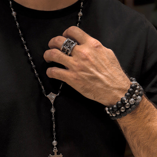 Wide Fleur De Lis on KeyDesign Band