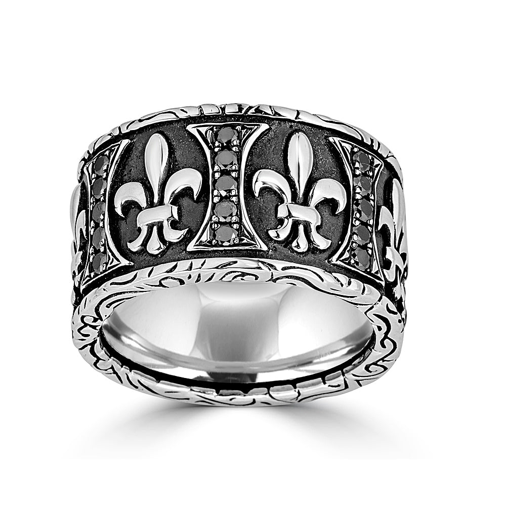 Black Diamond KeyDesign Fleur De Lis Ring