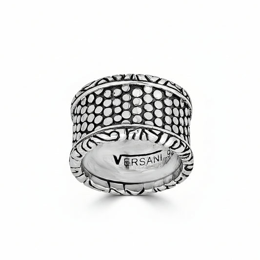 Wide KeyDesign Dotted Ring