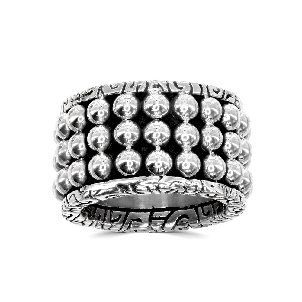 Wide KeyDesign Bubble Band Ring