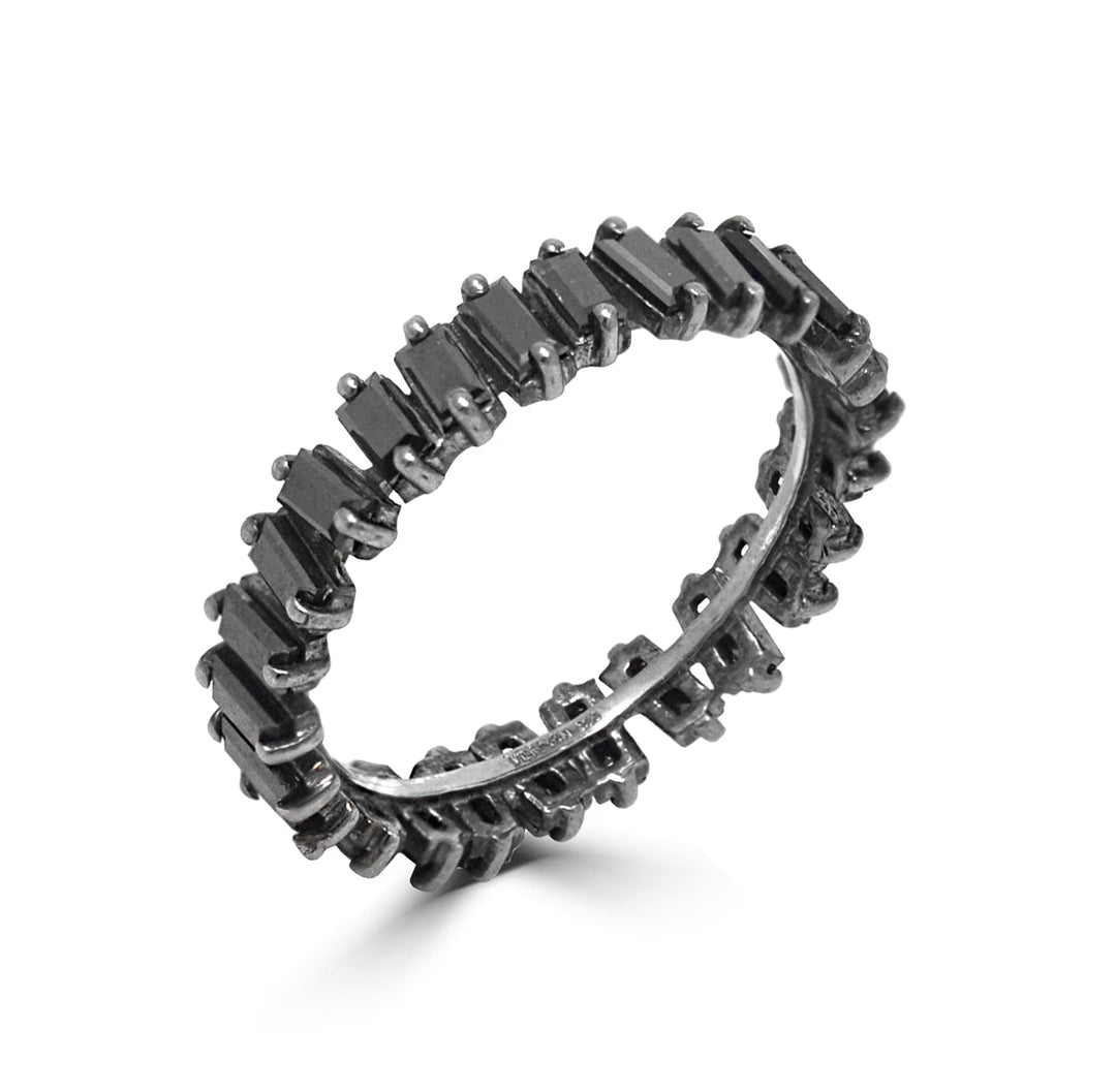 Black Diamond Baguette Eternity Band