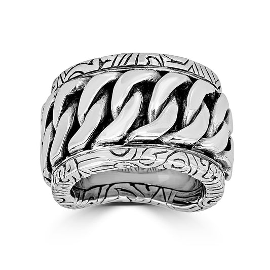 Wide KeyDesign Cuban Link Ring