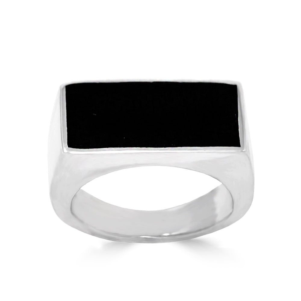 Rectangle Onyx Signet Ring