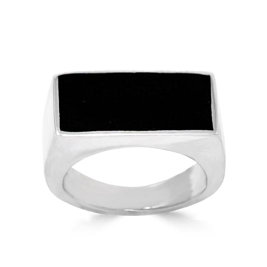 Rectangle Onyx Signet Ring