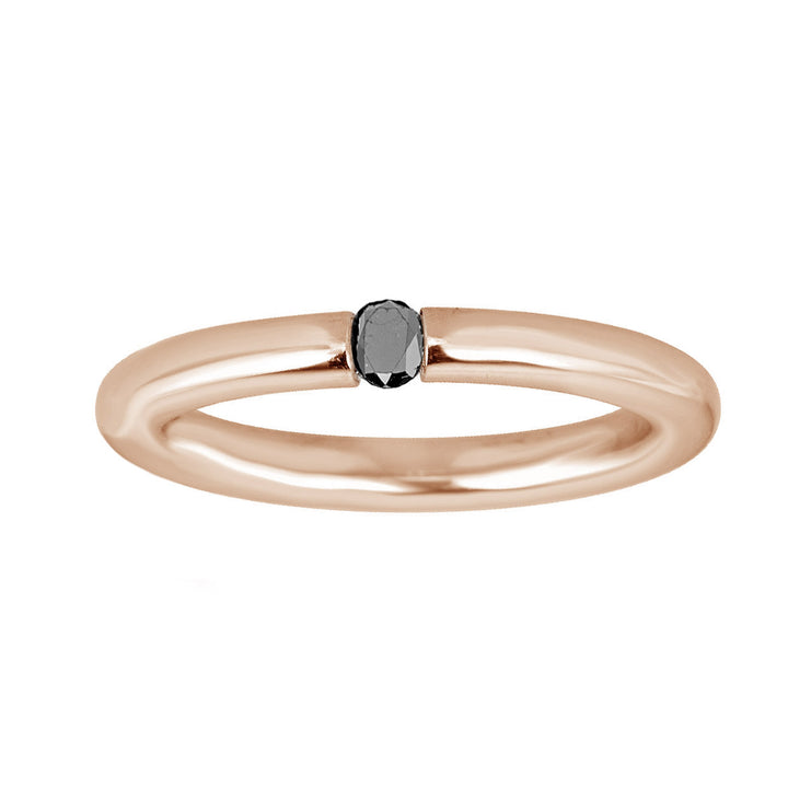 Black Diamond Tension Set Ring