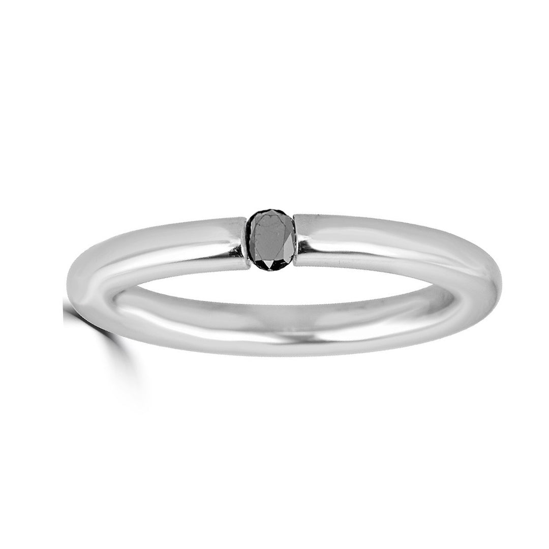 Black Diamond Tension Set Ring