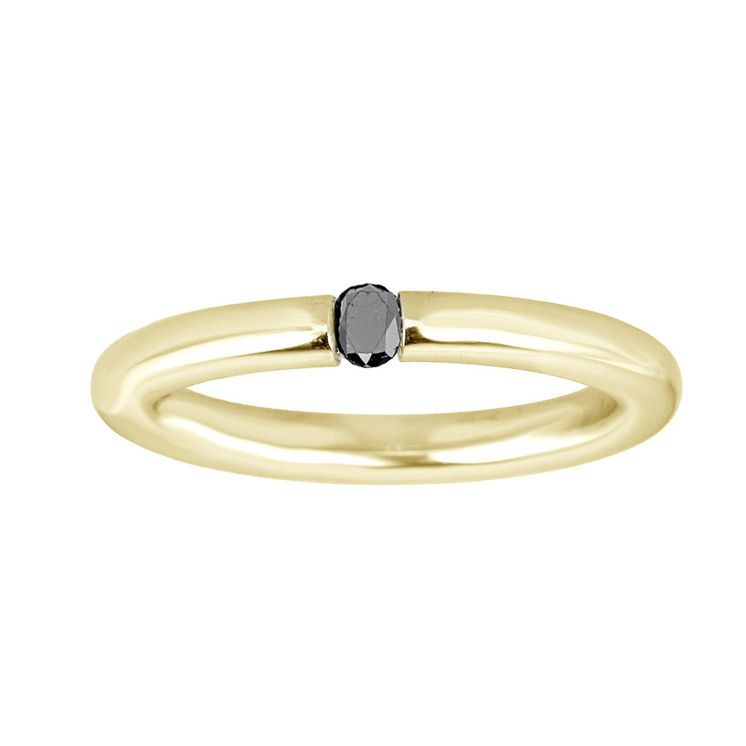 Black Diamond Tension Set Ring