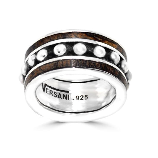 Wood Inlay Bubble Ring