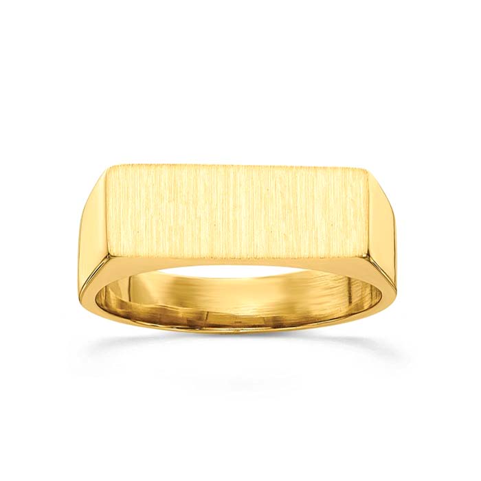 Rectangle Signet Ring In Gold