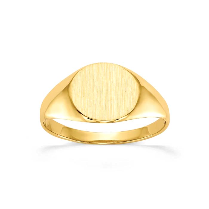 Round Signet Ring In Gold