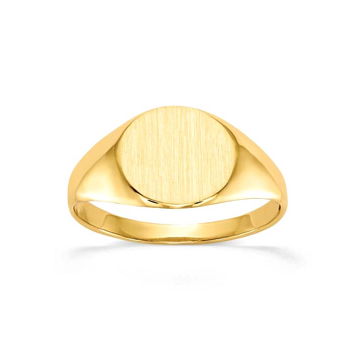 Round Signet Ring In Gold