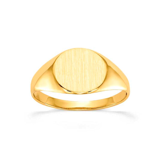 Round Signet Ring In Gold