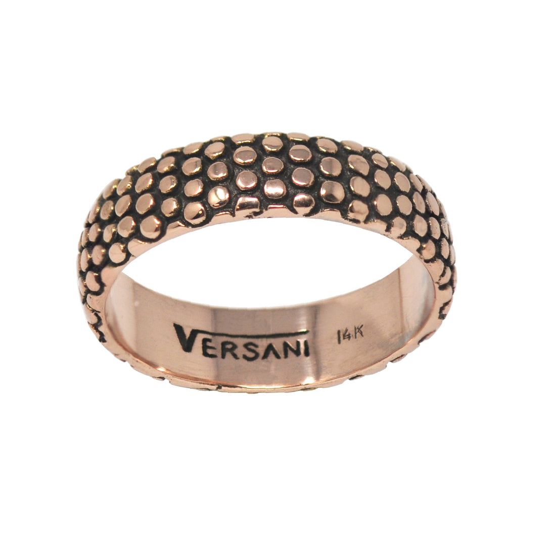 Snake Texture Band Ring In Gold