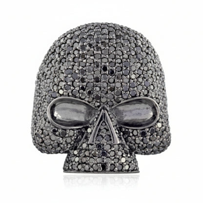 Black Diamond Skull Dome Ring