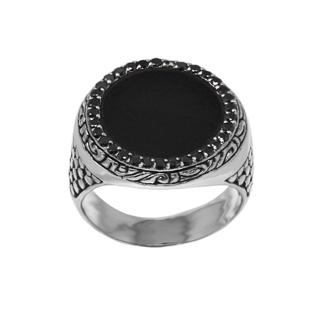 Black Diamond KeyDesign Round Onyx Top Ring