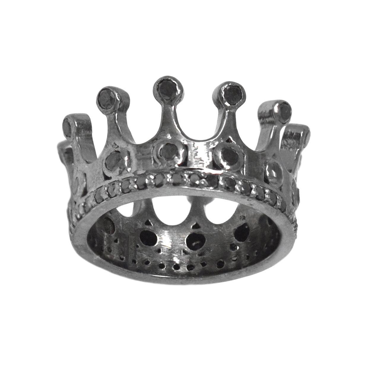 Black Diamond Crown Ring
