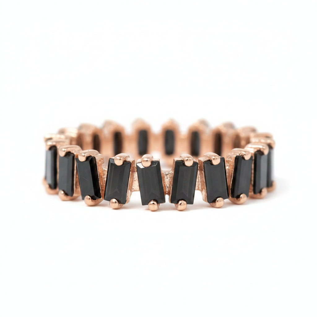 Black Diamond Baguette Eternity Band