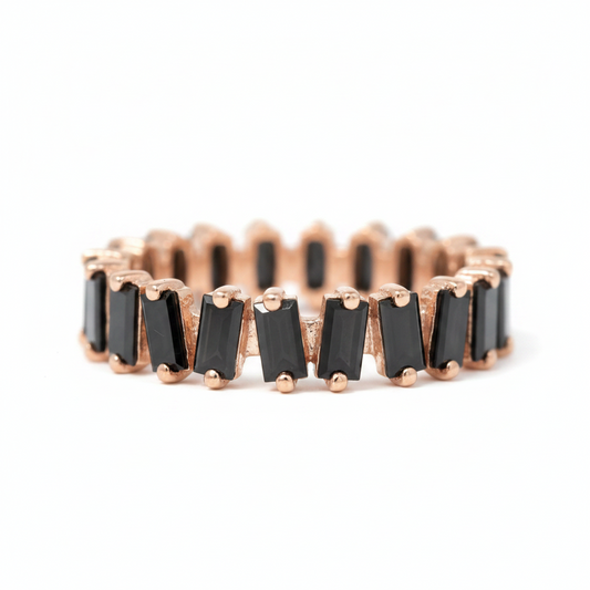 Black Diamond Baguette Eternity Band