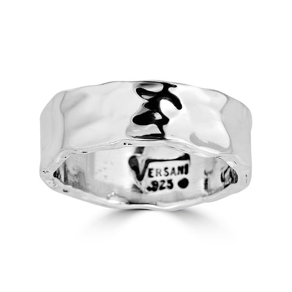 Sterling Silver Hammered Ring – Versani | Sizes 5–12