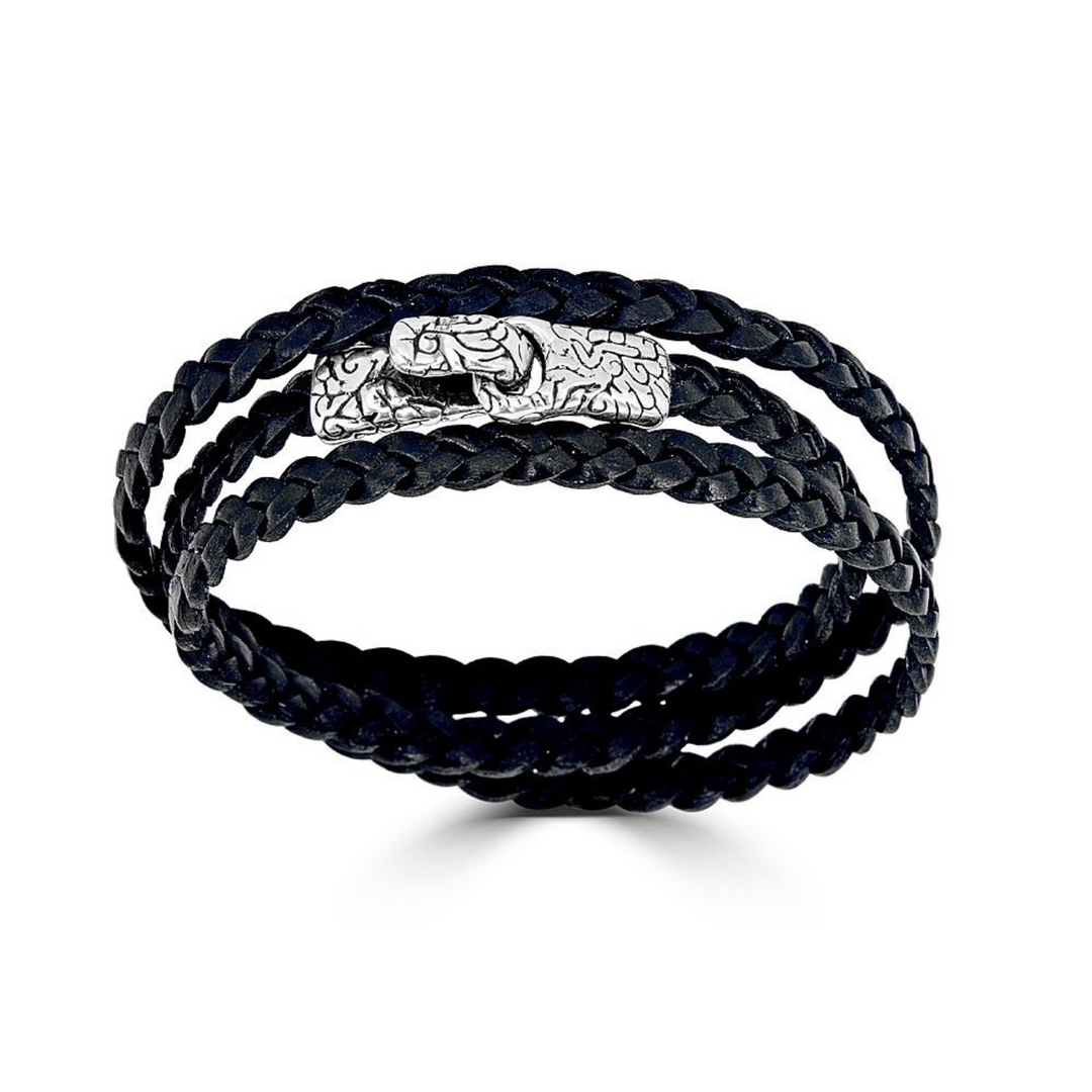 KeyDesign Braided Leather Bracelet