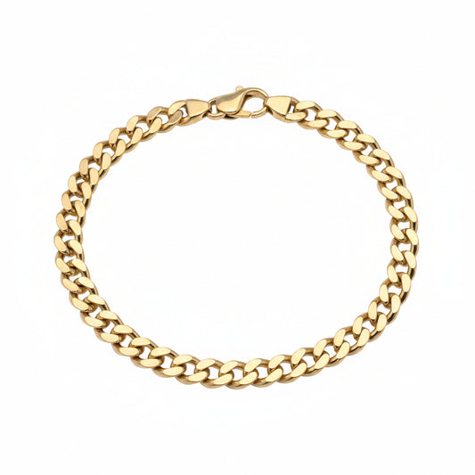 Small Curb Link Bracelet In Yellow Gold