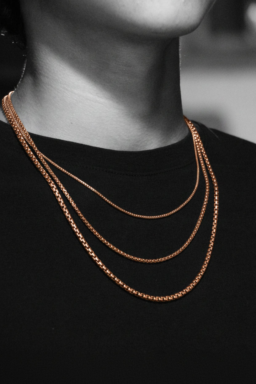 Unisex 1.8mm 14k gold small round box chain necklace best seller - Top rated artisan chains by Versani SOHO NY