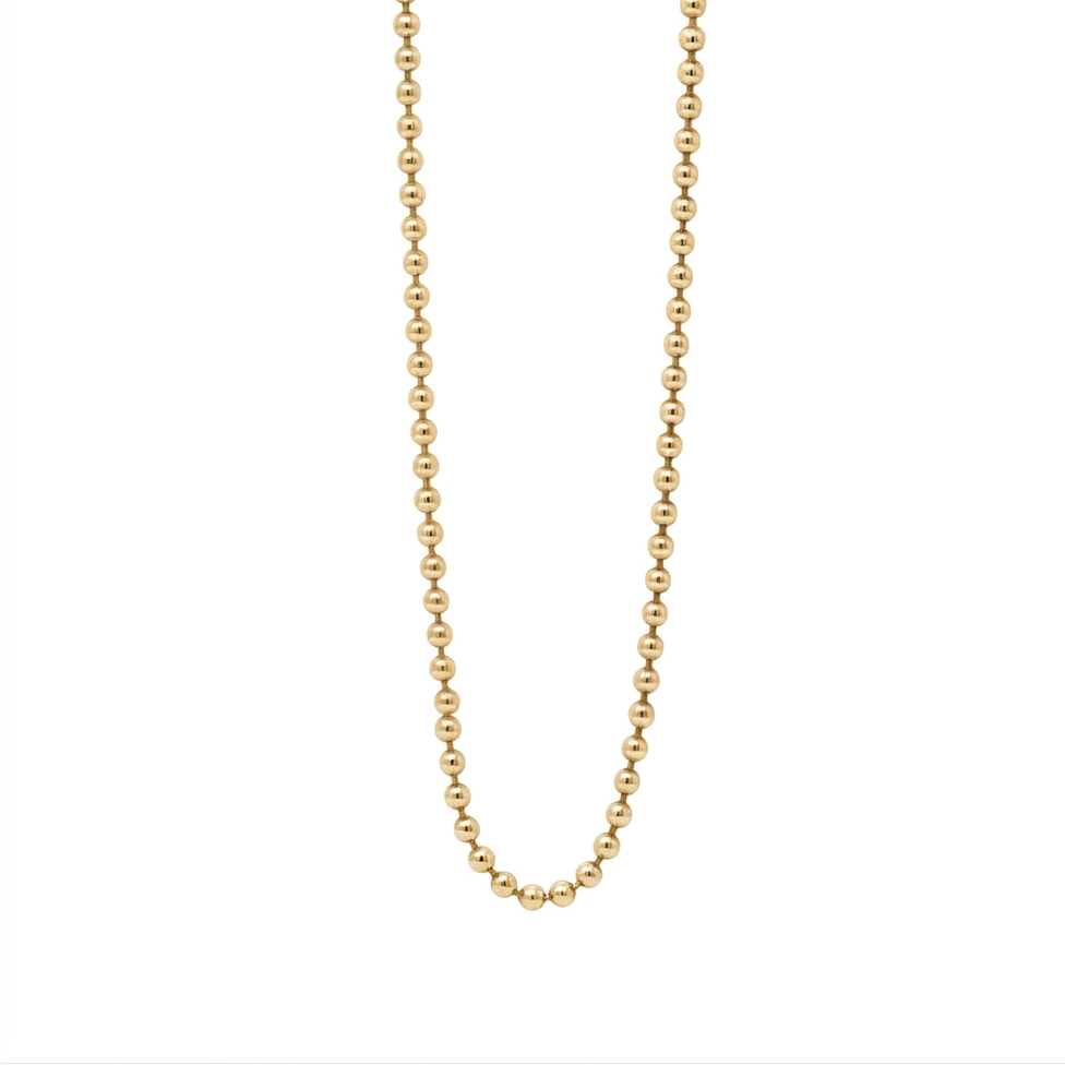 Unisex 14k gold 3mm thin ball chain necklace - Best gold layering chains by Versani SoHo