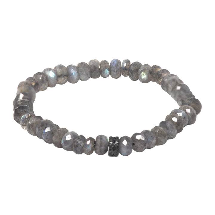 Bead Bracelet With Black Diamond Disc