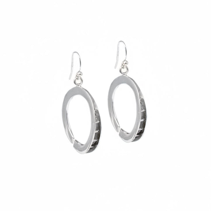Open Oval Link Drop Earrings