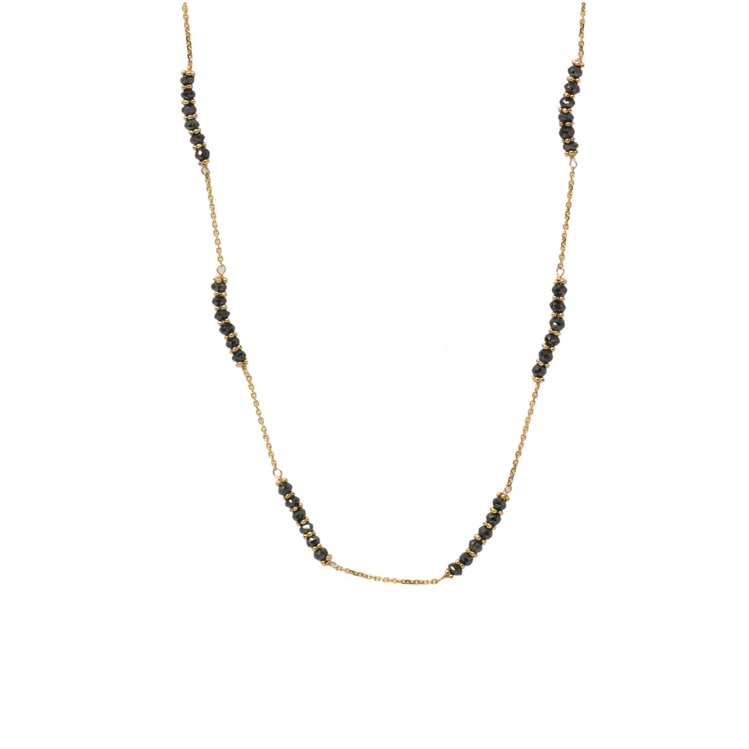 Black Diamond Bead Necklace