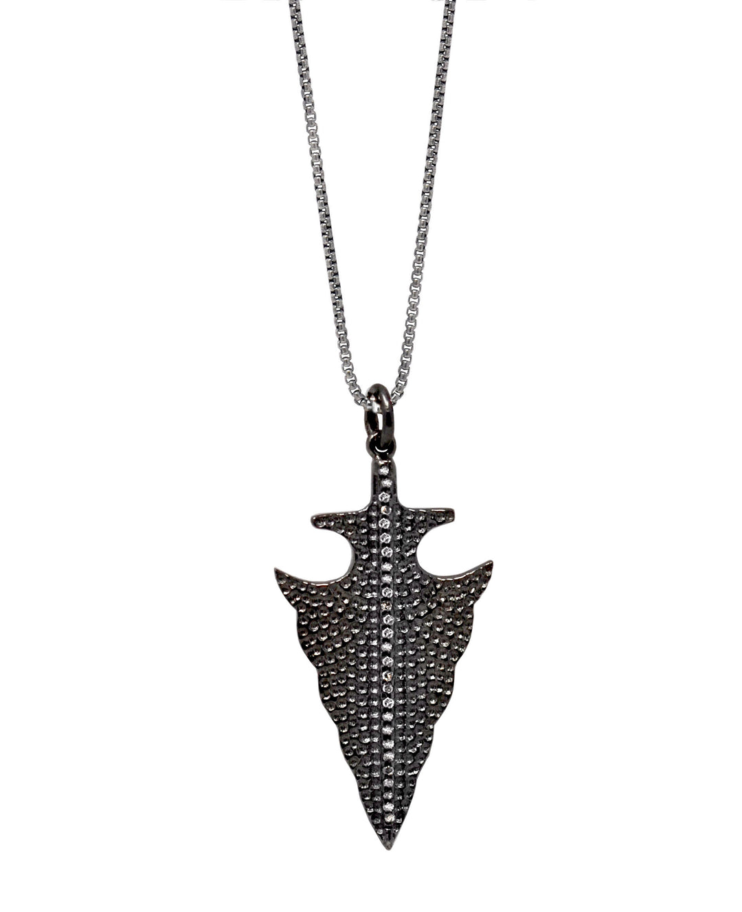 Diamond Arrow Down Pendant Necklace