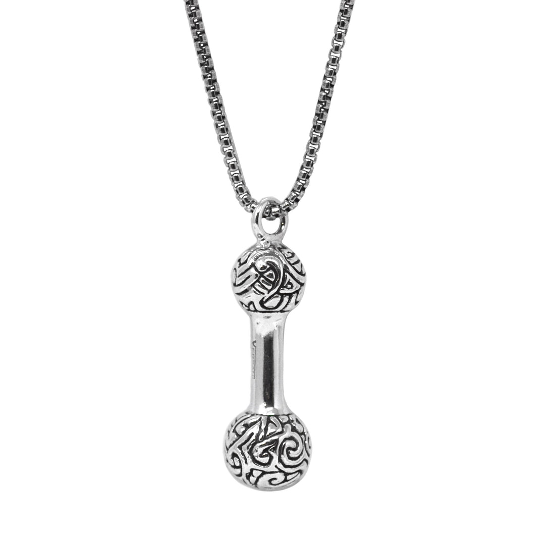 KeyDesign Double Ball Drop Pendant Necklace