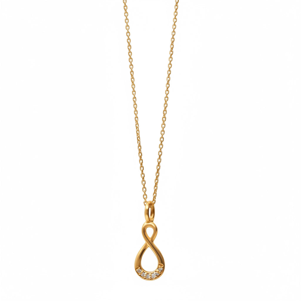 Mini Diamond Infinity Cutout Pendant Necklace