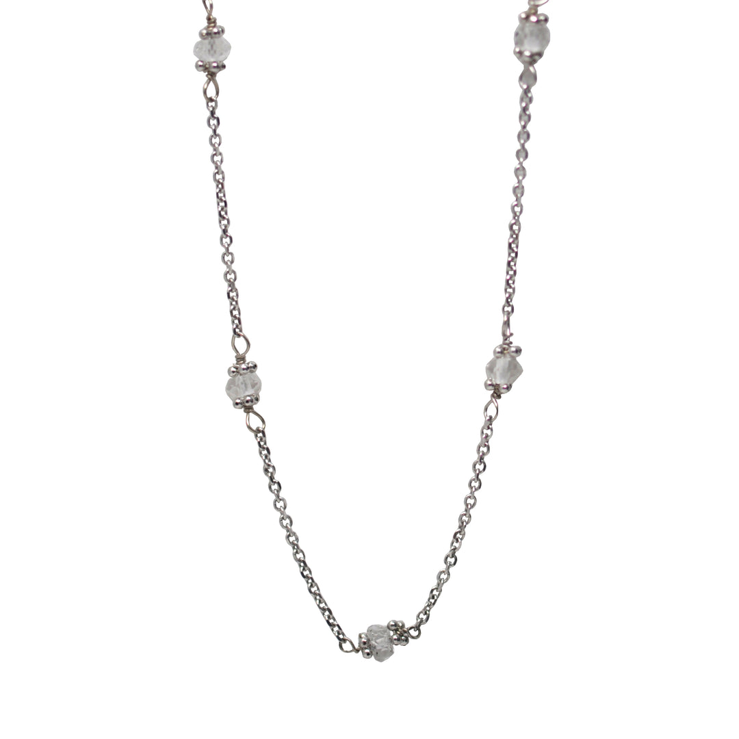 White Topaz Chain Necklace