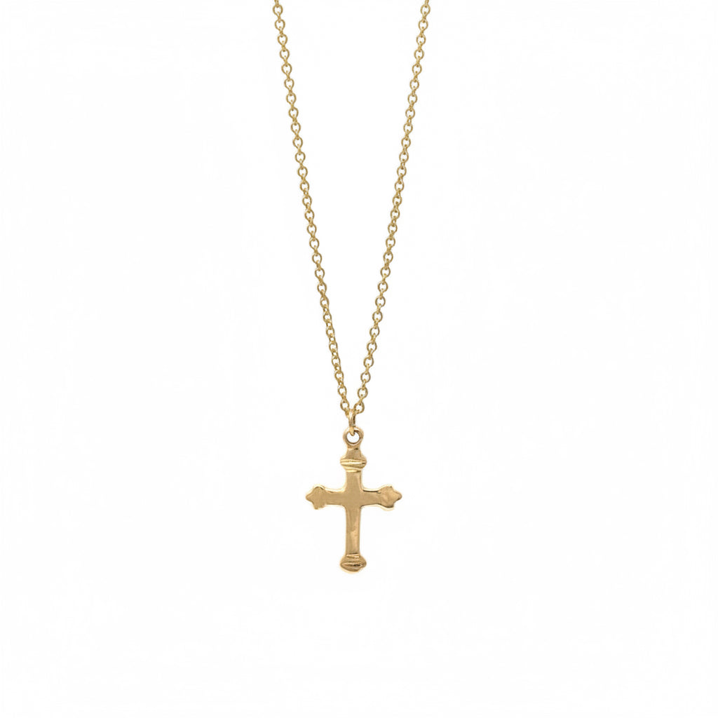 Mini Gold Cross Pendant Necklace