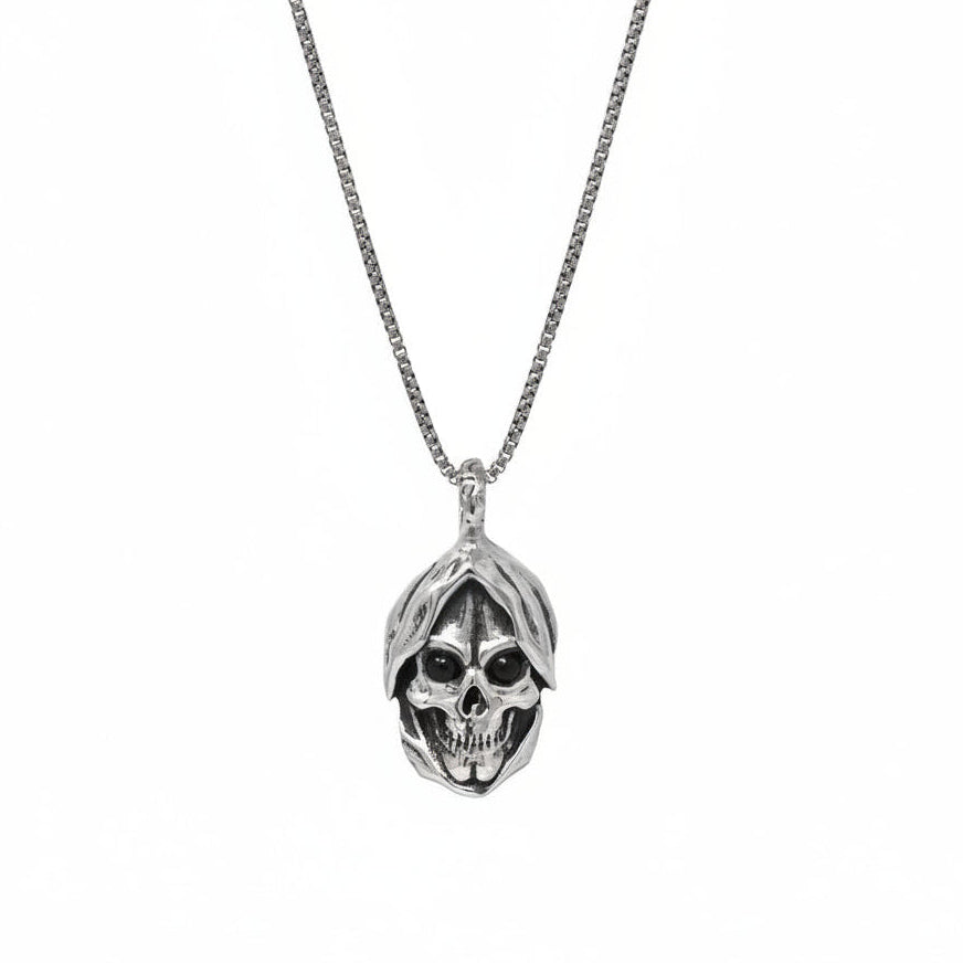 Hooded Skull Pendant Necklace