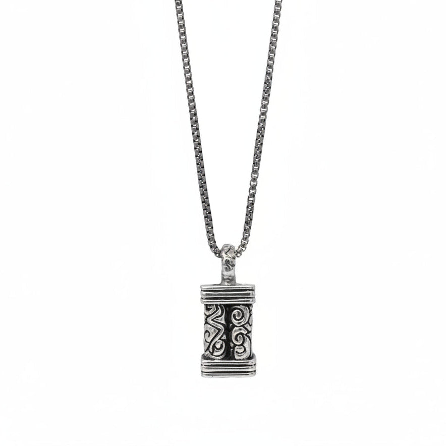 KeyDesign Cylindrical Capsule Pendant Necklace